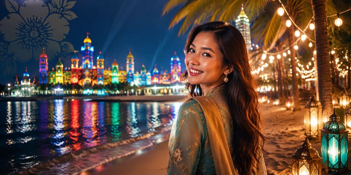 Suasana hiburan kasino Malaysia Hari Raya di platform 44000